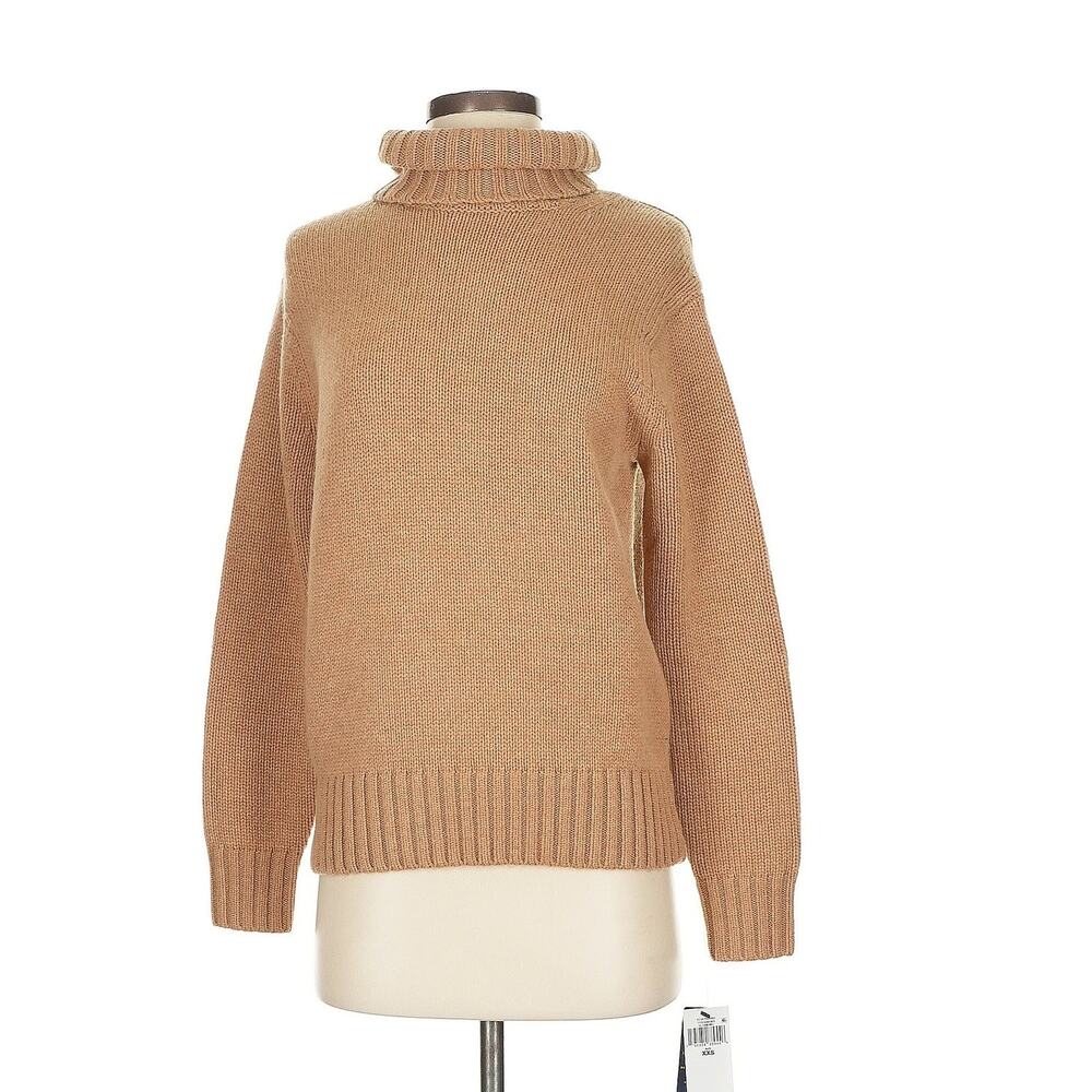 Polo Ralph Lauren  Wool Turtleneck Sweater Camel Melange Size XXS New with tags